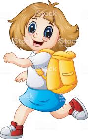 「clip art little girl running home from school」の画像検索結果