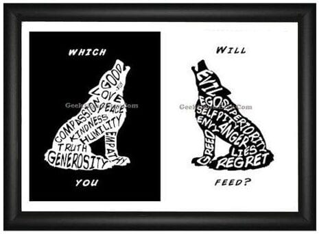 The Tale of Two Wolves | Two Wolves quote | The one you feed ...